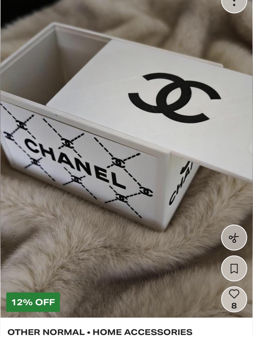 White and Black Logo Jewelry Box